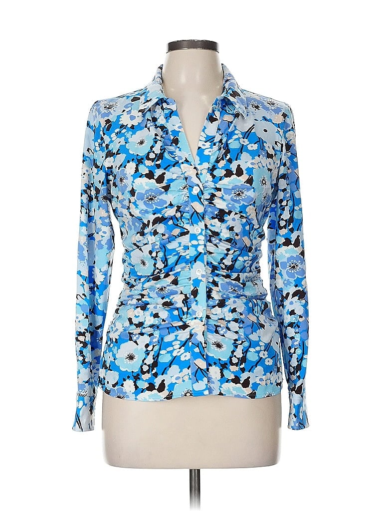 Pre-owned Rails Long Sleeve Blouse In Blue