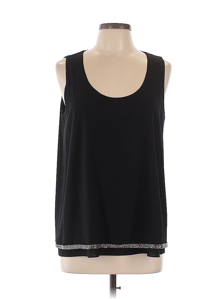 Alberto Makali 100% Polyester Black Sleeveless Top Size L - photo 1