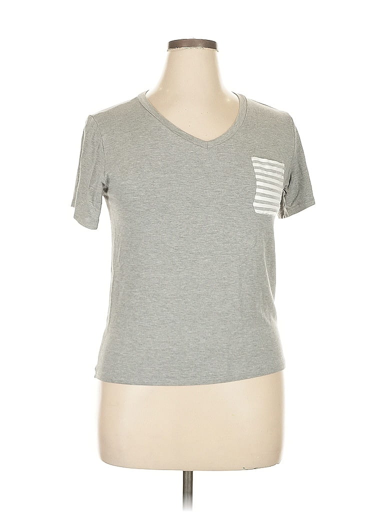 Pre-owned Natori Short Sleeve T-shirt In Gray