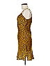 Audrey 3+1 100% Polyester Animal Print Yellow Cocktail Dress Size M - photo 6