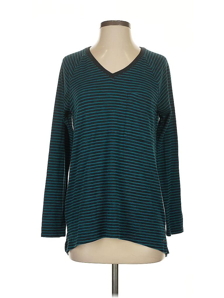 Pre-owned Eddie Bauer 3/4 Sleeve T-shirt In Blue