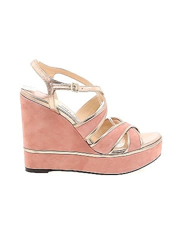 Jimmy Choo Suede and Leather Alissa Wedges 120mm (view 1)
