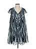 Leifsdottir 100% Polyester Graphic Blue Casual Dress Size 0 - photo 1