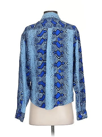 Equipment Long Sleeve Silk Top (view 2)