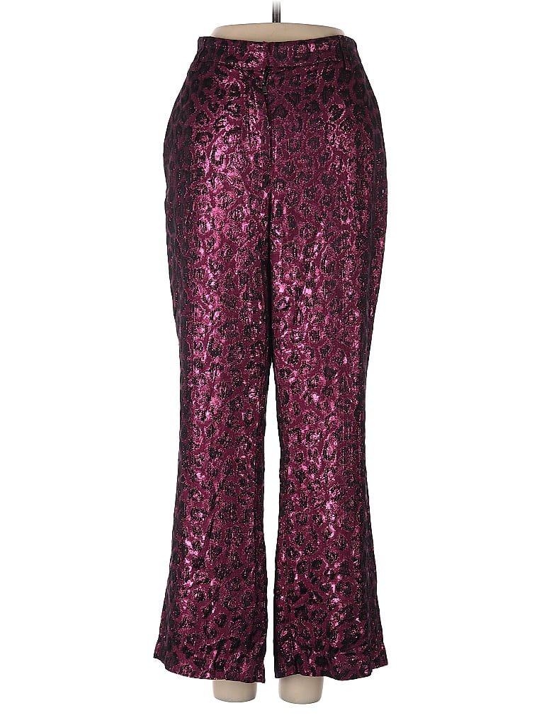 Tanya Taylor Animal Print Purple Casual Pants Size 4 - photo 1