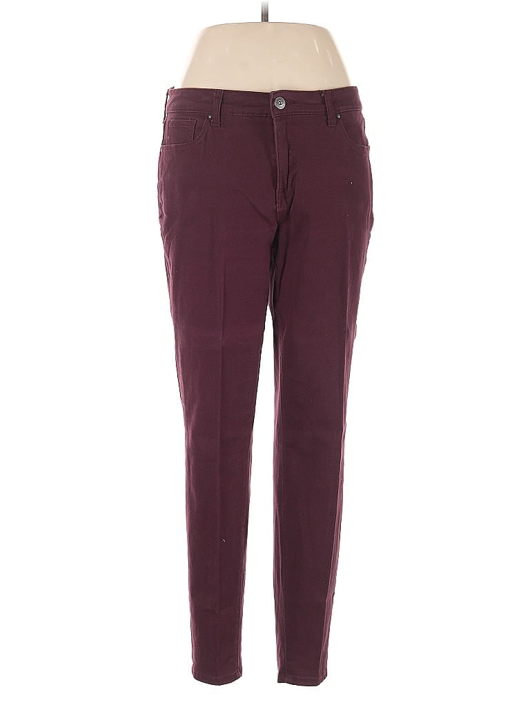 Pre-owned Style & Co Casual Pants In Burgundy