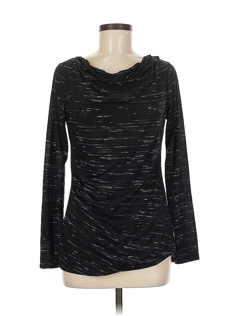 Pre-owned Ann Taylor Long Sleeve T-shirt In Black