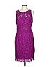 ML Monique Lhuillier 100% Polyester Purple Cocktail Dress Size 12 - photo 1