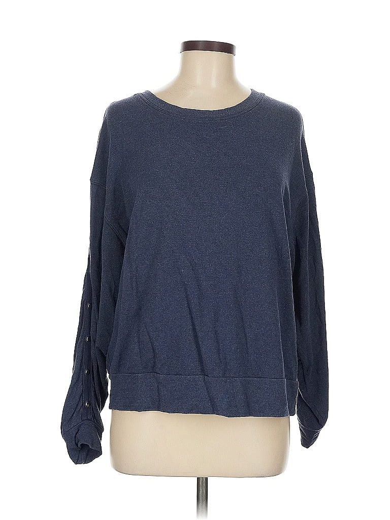 Pre-owned Summer And Sage 3/4 Sleeve T-shirt In Blue