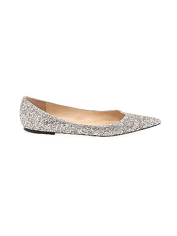 Jimmy Choo Coarse Glitter Fabric Romy Flats (view 1)