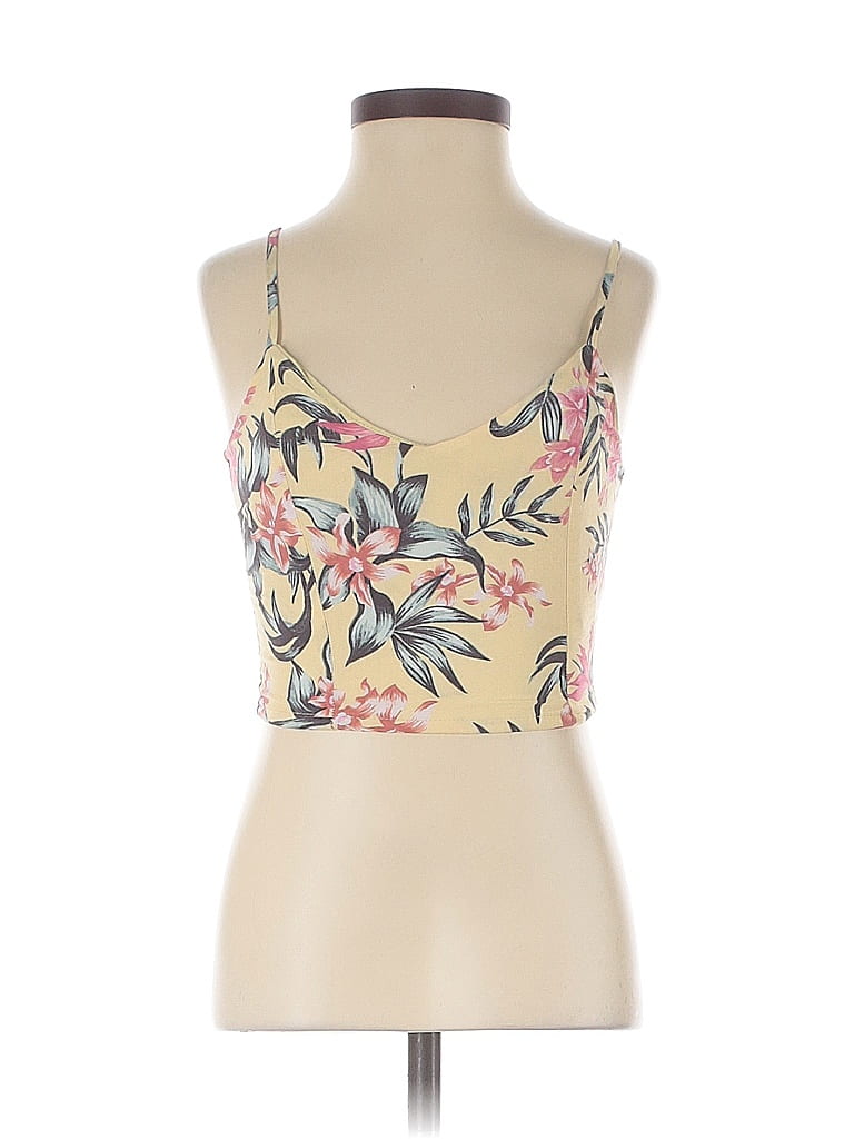 Pre-owned Divided By H&m Sleeveless Top Yellow Halter Neckline Tops