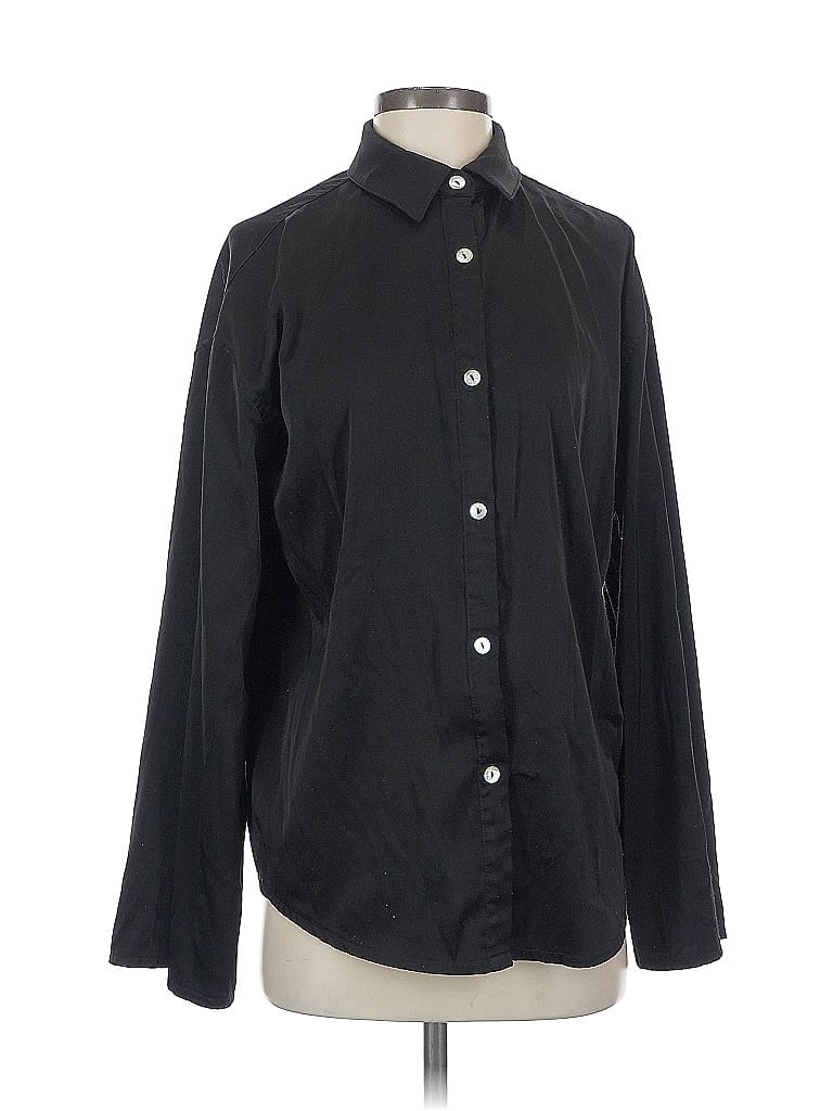 Pre-owned 4th & Reckless Long Sleeve Blouse In Black