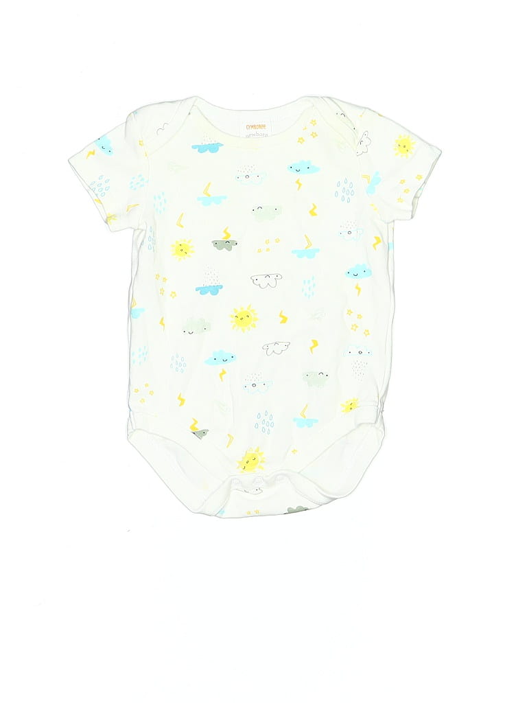 Click to view more detailed imagery on our partner's website Pre-owned Gymboree Babies' Short Sleeve Onesie In White