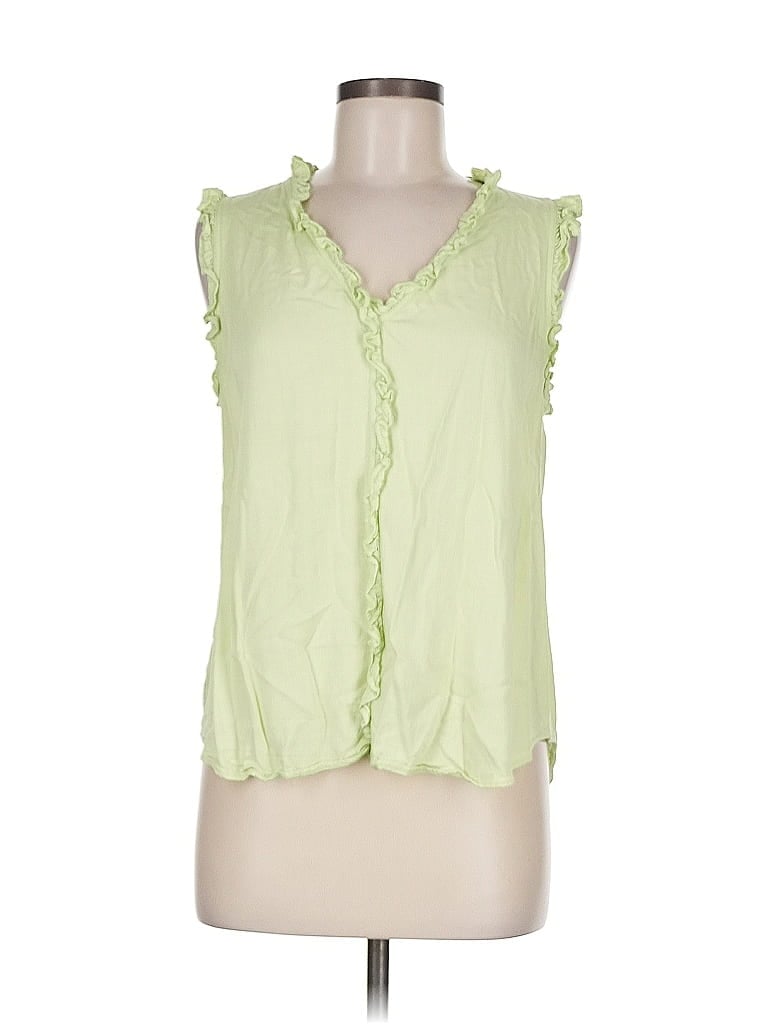 Pre-owned Ann Taylor Factory Sleeveless T-shirt In Green