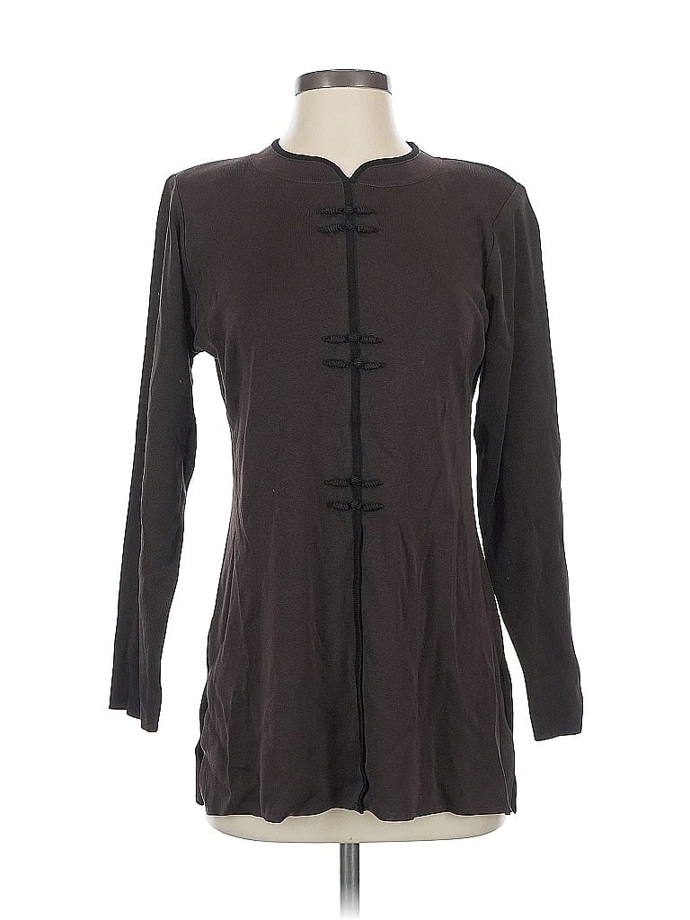 Pre-owned Misook Cardigan Sweater In Brown