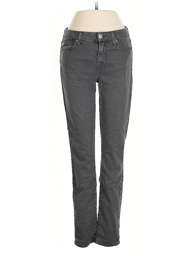 Pre-owned 7 For All Mankind Jeans In Gray