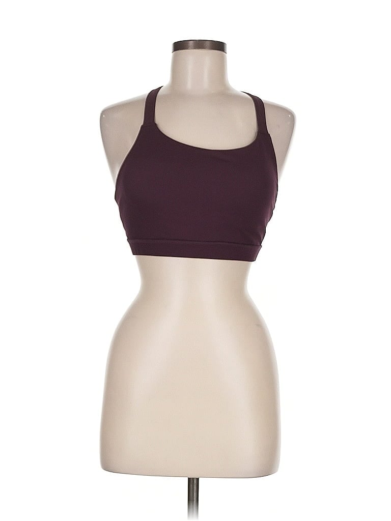Pre-owned Mono B Tank Top Burgundy Halter Neckline Tops