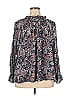wonderly 100% Rayon Paisley Blue Long Sleeve Blouse Size 2X - photo 3