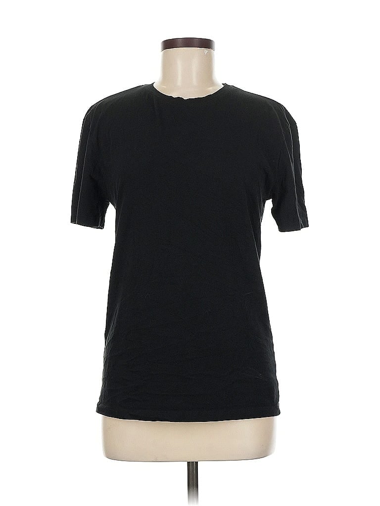 Pre-owned Zara Short Sleeve T-shirt In Black