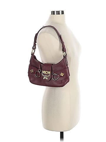 MCM Vintage Visetos Bordeaux Shoulder Bag (view 2)