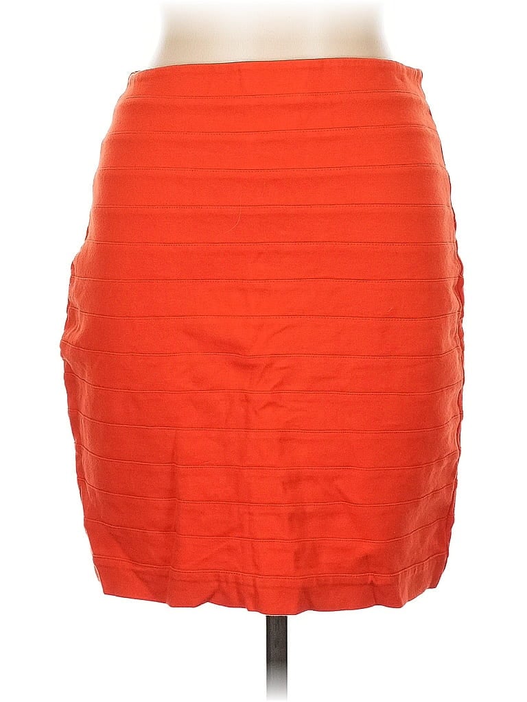 Pre-owned Express Formal Skirt In Orange
