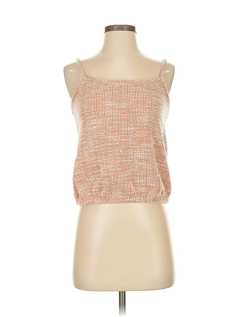 Pre-owned Ann Taylor Loft Sleeveless Top Red Square Neckline Tops