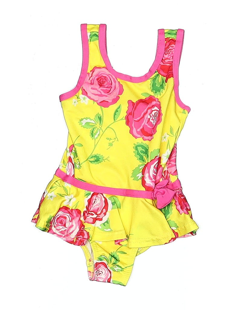 Pre-owned Peanuts Babies' One Piece Swimsuit In Yellow