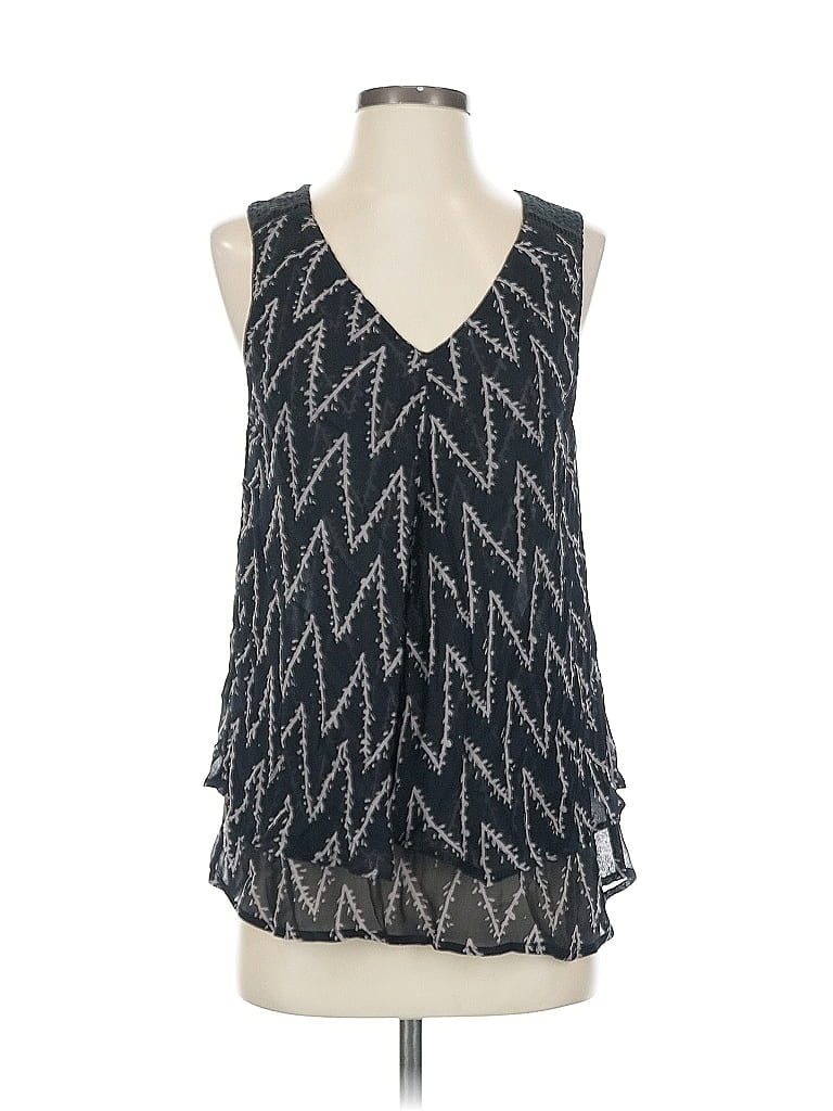 Pre-owned Lucky Brand Sleeveless Blouse In Black