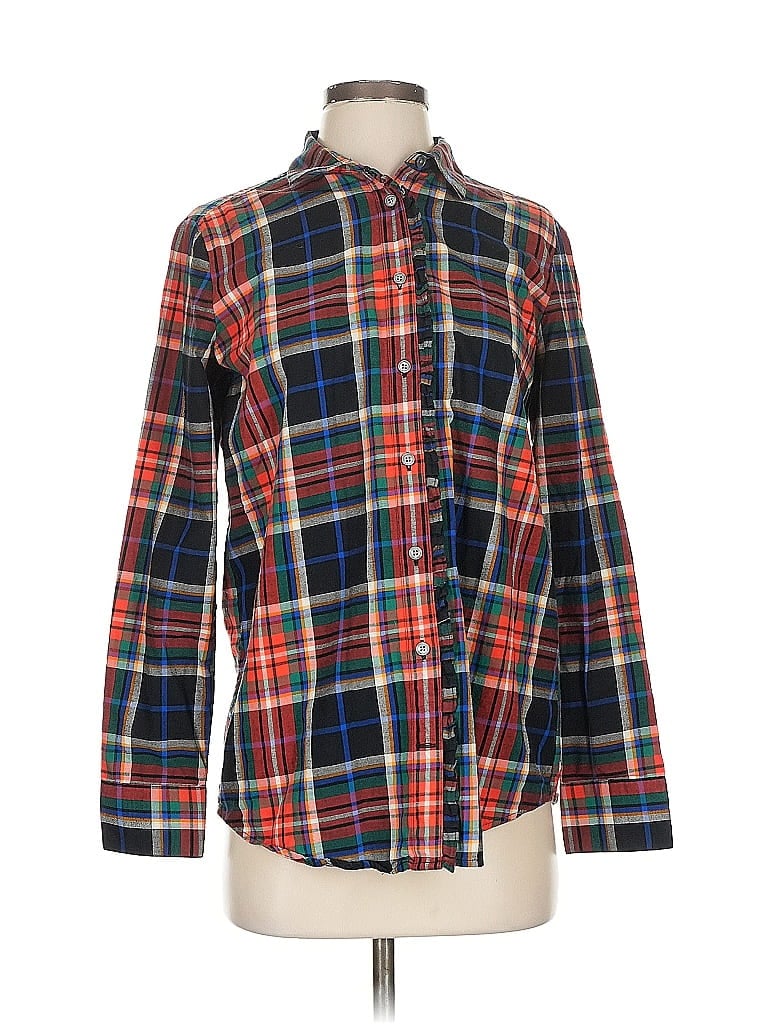 Pre-owned Banana Republic Long Sleeve Button Down Shirt In Red