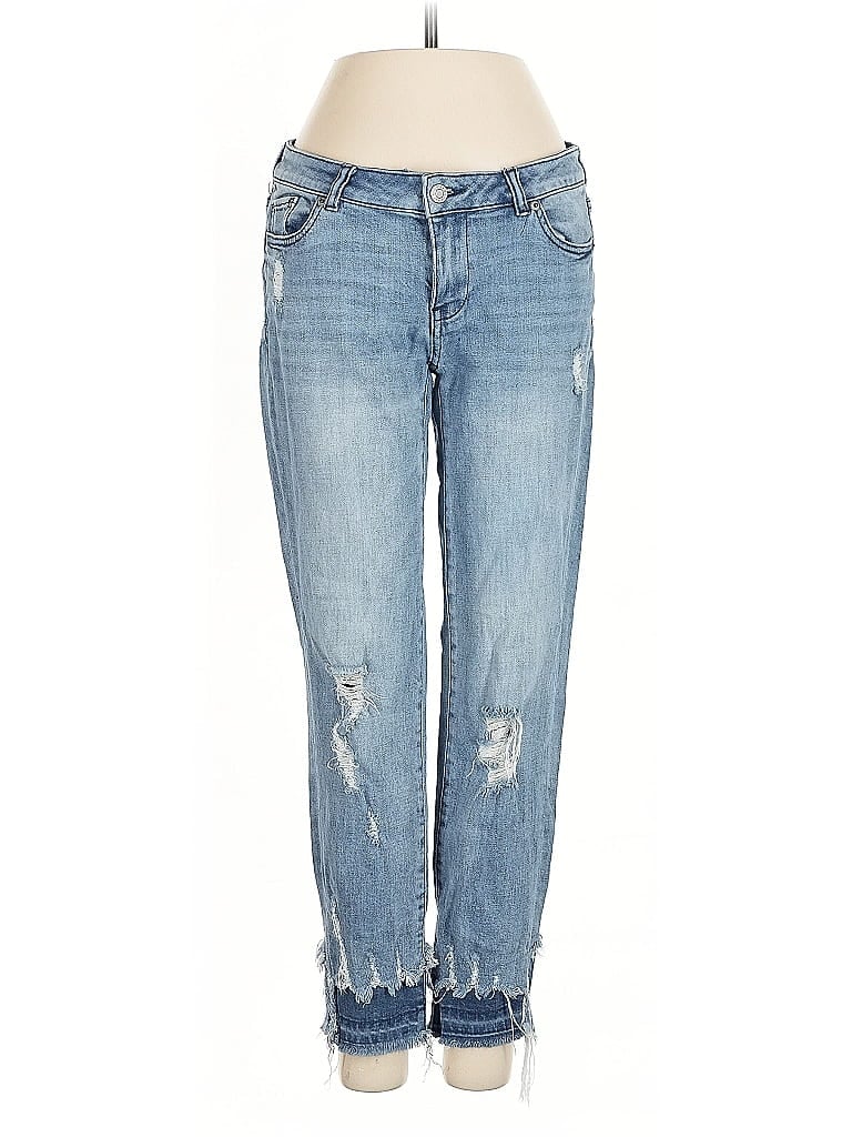 Soho JEANS NEW YORK & COMPANY Hearts Blue Jeans Size 0 - photo 1