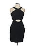 Speechless Solid Black Cocktail Dress Size 7 - photo 1