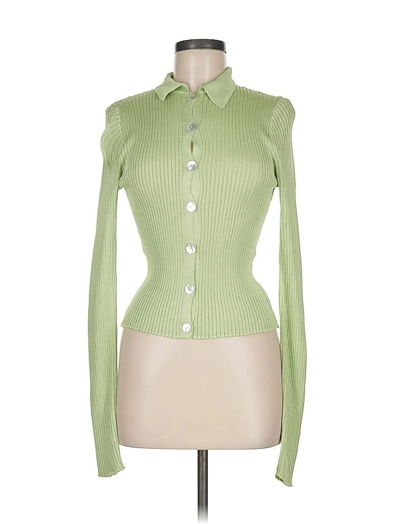 Pre-owned Calle Del Mar Cardigan Sweater In Green
