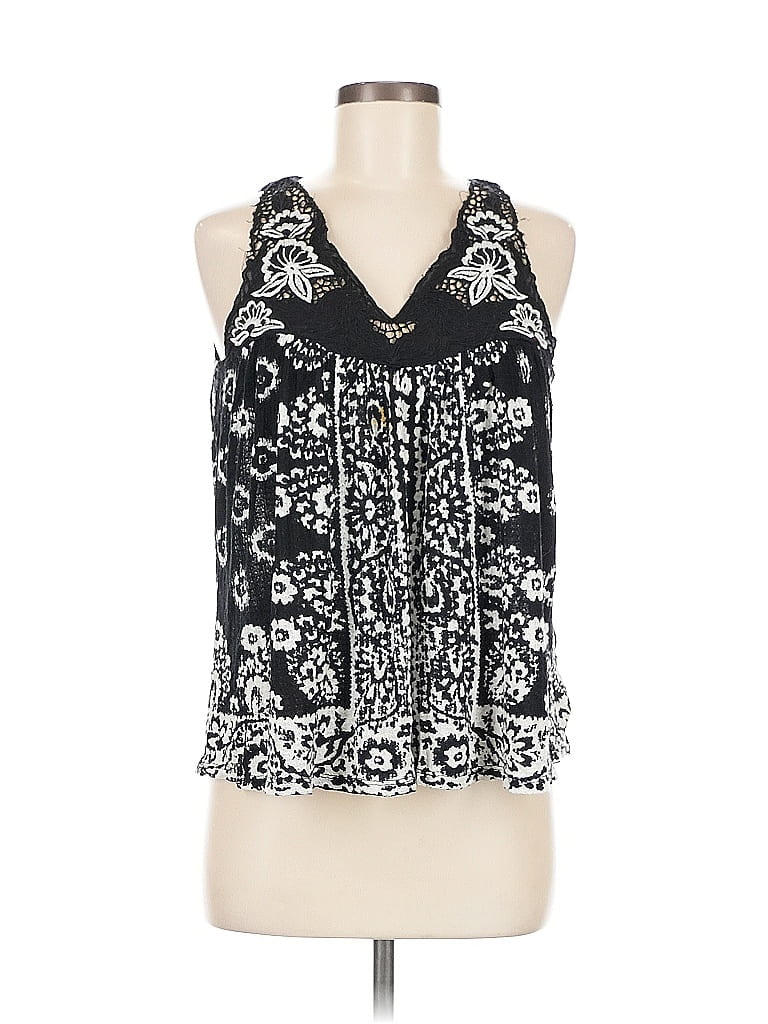 Pre-owned Lucky Brand Sleeveless Blouse In Black