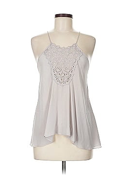 Diane von Furstenberg Silver Purple Sleeveless Blouse Size 4