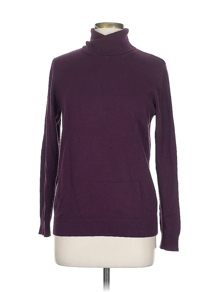 Pre-owned Andrew Marc Turtleneck Sweater In Purple
