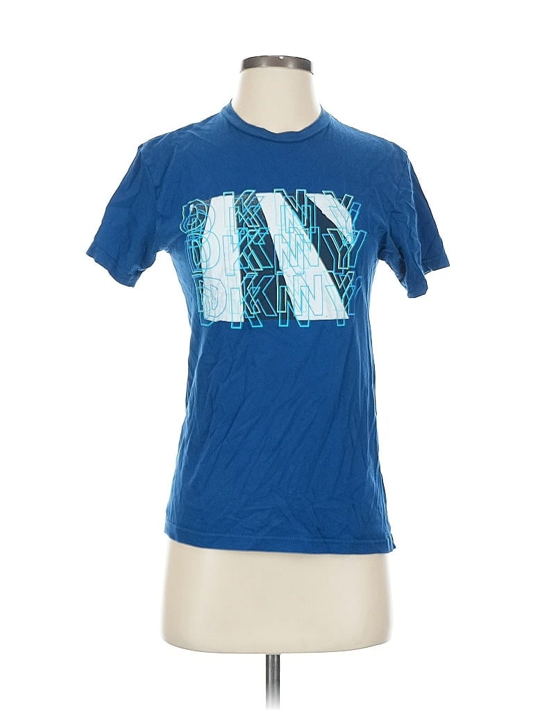 Pre-owned Dkny Active T-shirt In Blue