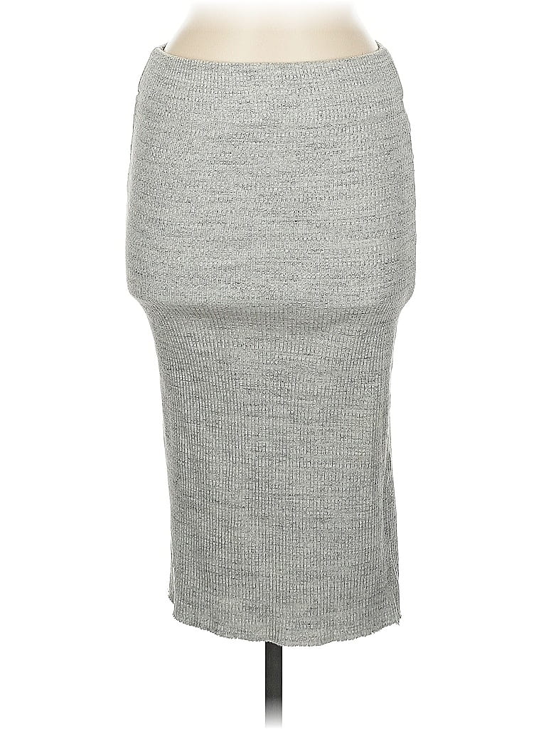 James Perse Solid Gray Casual Skirt Size Med (2) - photo 1