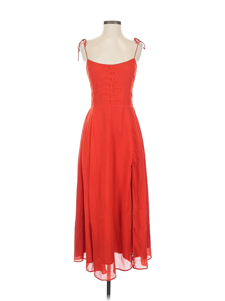Abercrombie & Fitch 100% Polyester Red Cocktail Dress Size S