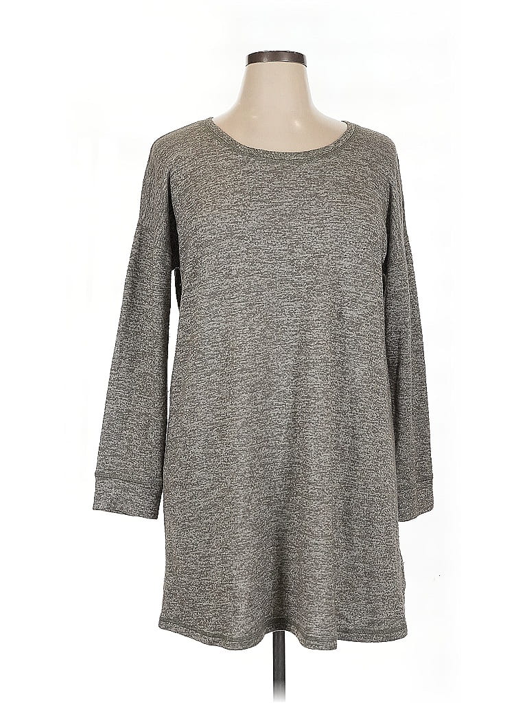 Pre-owned Cable & Gauge Pullover Sweater In Gray