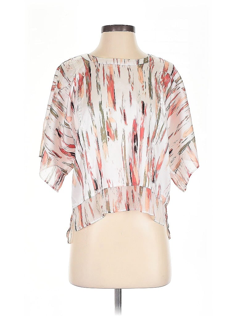 Pre-owned Dkny Short Sleeve Blouse In White