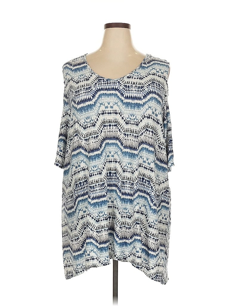 CATHERINES Pre-owned Short Sleeve Blouse In Blue