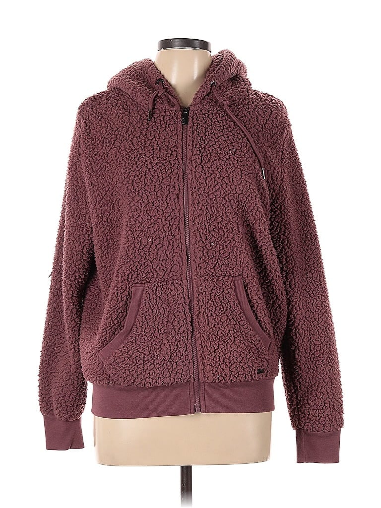 Pre-owned Marc New York Andrew Marc Zip Up Hoodie In Burgundy