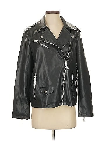 Scoop Faux Leather Jacket (view 1)