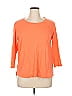 KIRKLAND Signature 100% Cotton Orange 3/4 Sleeve T-Shirt Size XL - photo 1