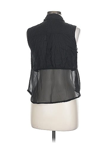 Bar III Sleeveless Button-Down Shirt (view 2)