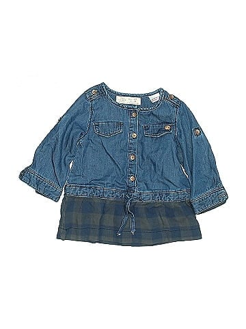 Zara Baby 3/4 Sleeve Button-Down Shirt (view 1)