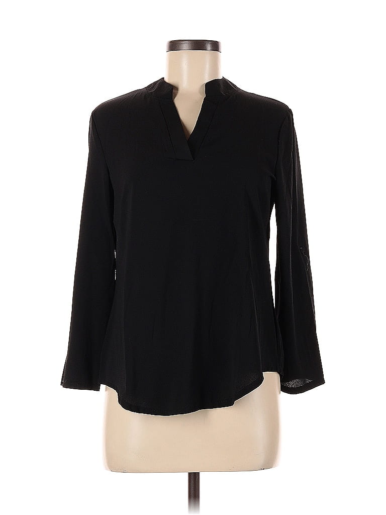 Pre-owned Assorted Brands 3/4 Sleeve Blouse In Black