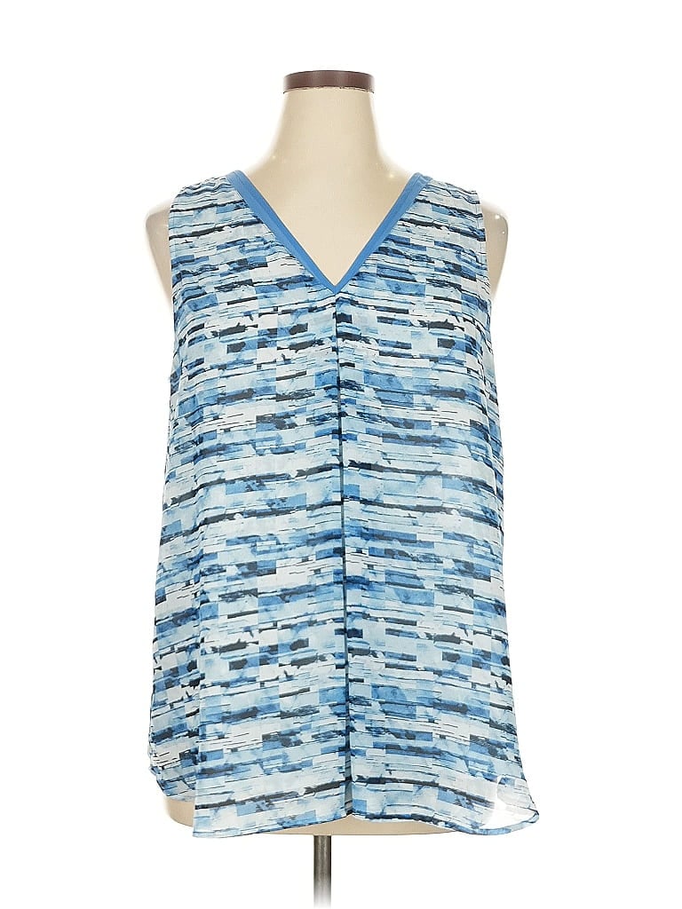 Pre-owned Vince Camuto Sleeveless Blouse In Blue