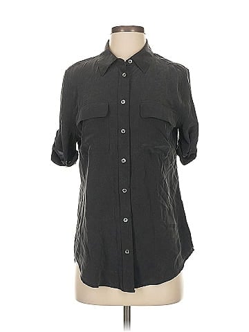 Equipment 3/4 Sleeve Silk Top (view 1)