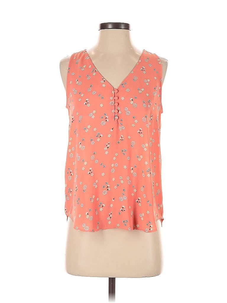 Pre-owned Ann Taylor Loft Outlet Sleeveless Blouse In Orange